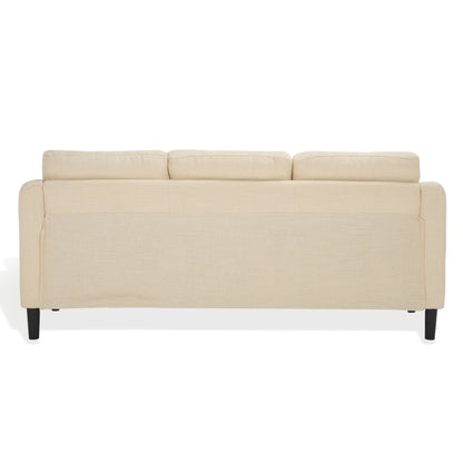 SAFAVIEH Couture Nathaniel Tufted Back 3 Seater Sofa - 77W x 32D x 34H