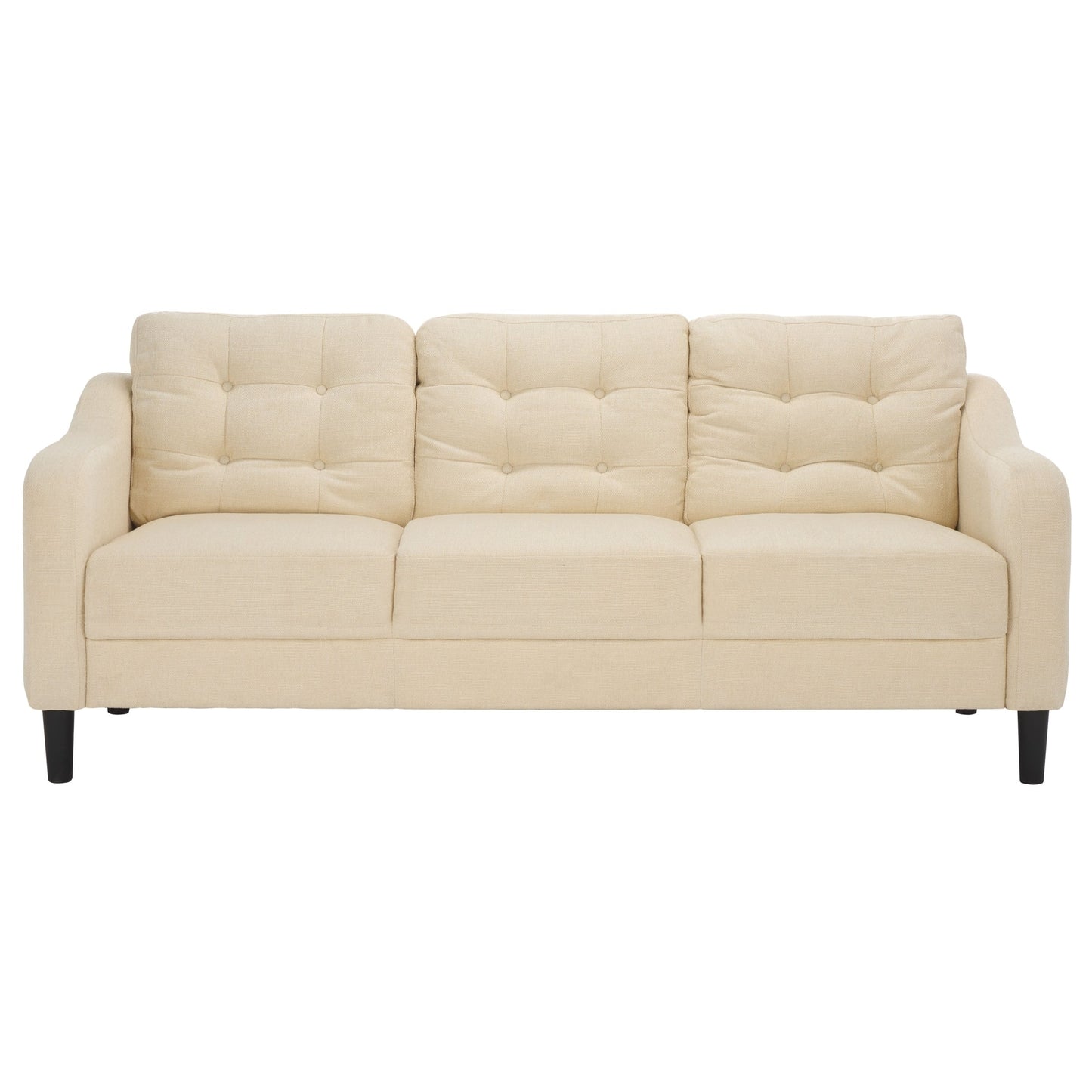 SAFAVIEH Couture Nathaniel Tufted Back 3 Seater Sofa - 77W x 32D x 34H