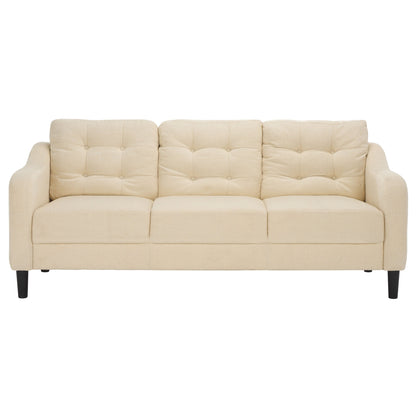 SAFAVIEH Couture Nathaniel Tufted Back 3 Seater Sofa - 77W x 32D x 34H