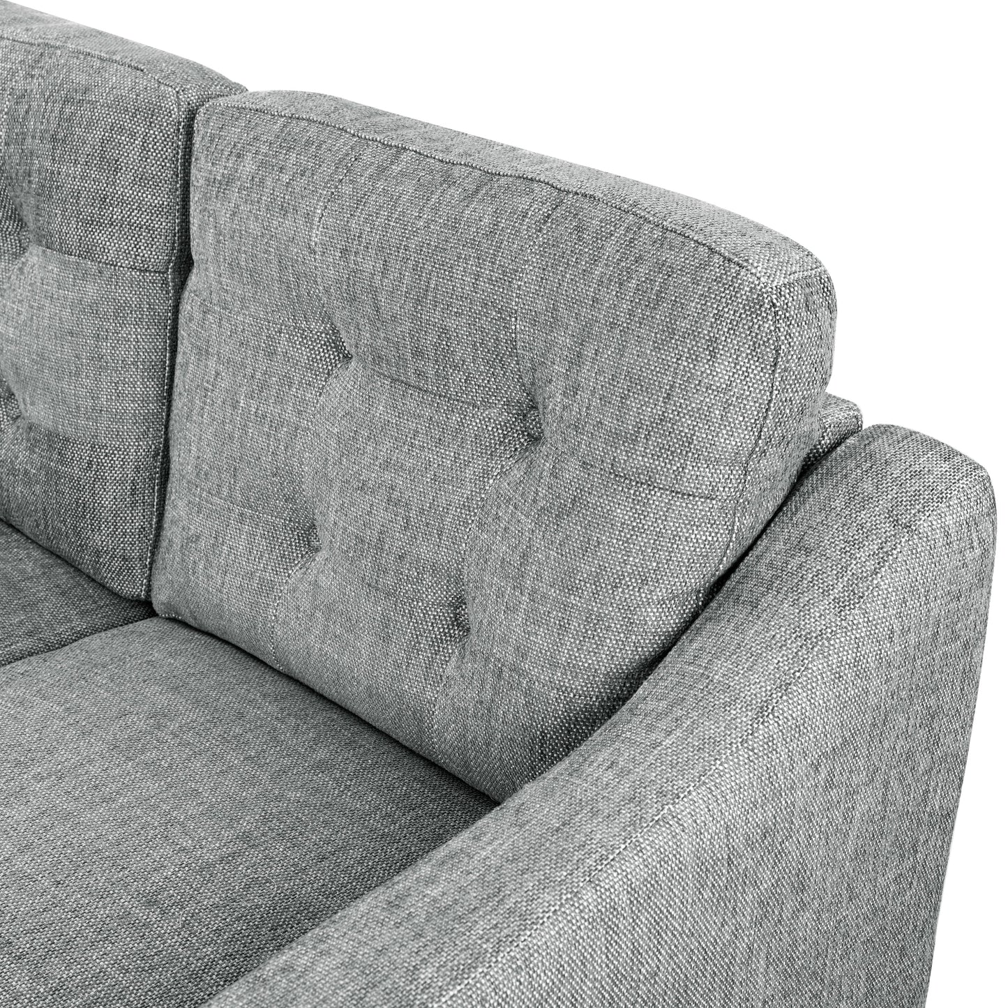 SAFAVIEH Couture Nathaniel Tufted Back 3 Seater Sofa - 77W x 32D x 34H