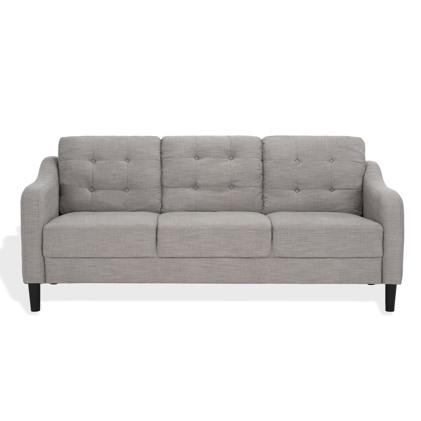 SAFAVIEH Couture Nathaniel Tufted Back 3 Seater Sofa - 77W x 32D x 34H
