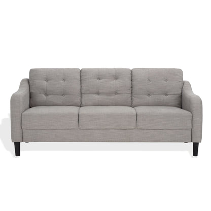 SAFAVIEH Couture Nathaniel Tufted Back 3 Seater Sofa - 77W x 32D x 34H