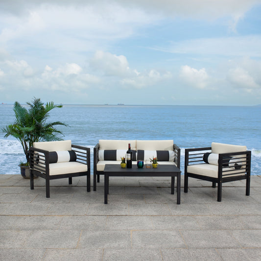 SAFAVIEH Outdoor Living Alda 4-piece Set with Accent Pillows - 51W x 26D x 26H