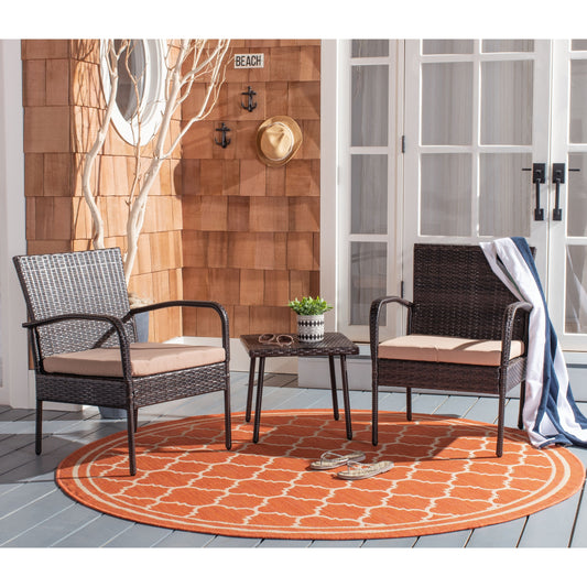 SAFAVIEH Outdoor Living Moore 3-Piece Lounge Set - 23W x 27D x 31H