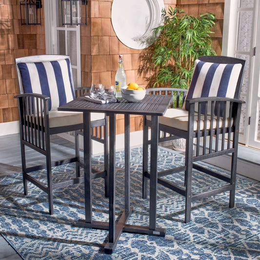 SAFAVIEH Outdoor Living Pate 3-piece Bar Bistro Set - 25W x 26D x 50H