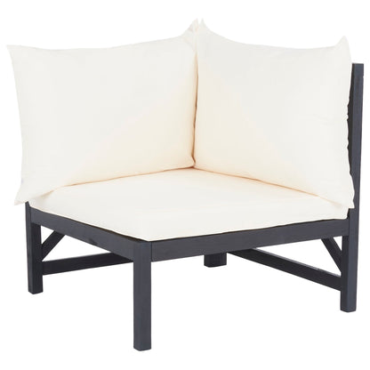 SAFAVIEH Outdoor Living Ronson 5 Pc Sectional Set - Dark Slate Grey/Beige - 27W x 27D x 27H