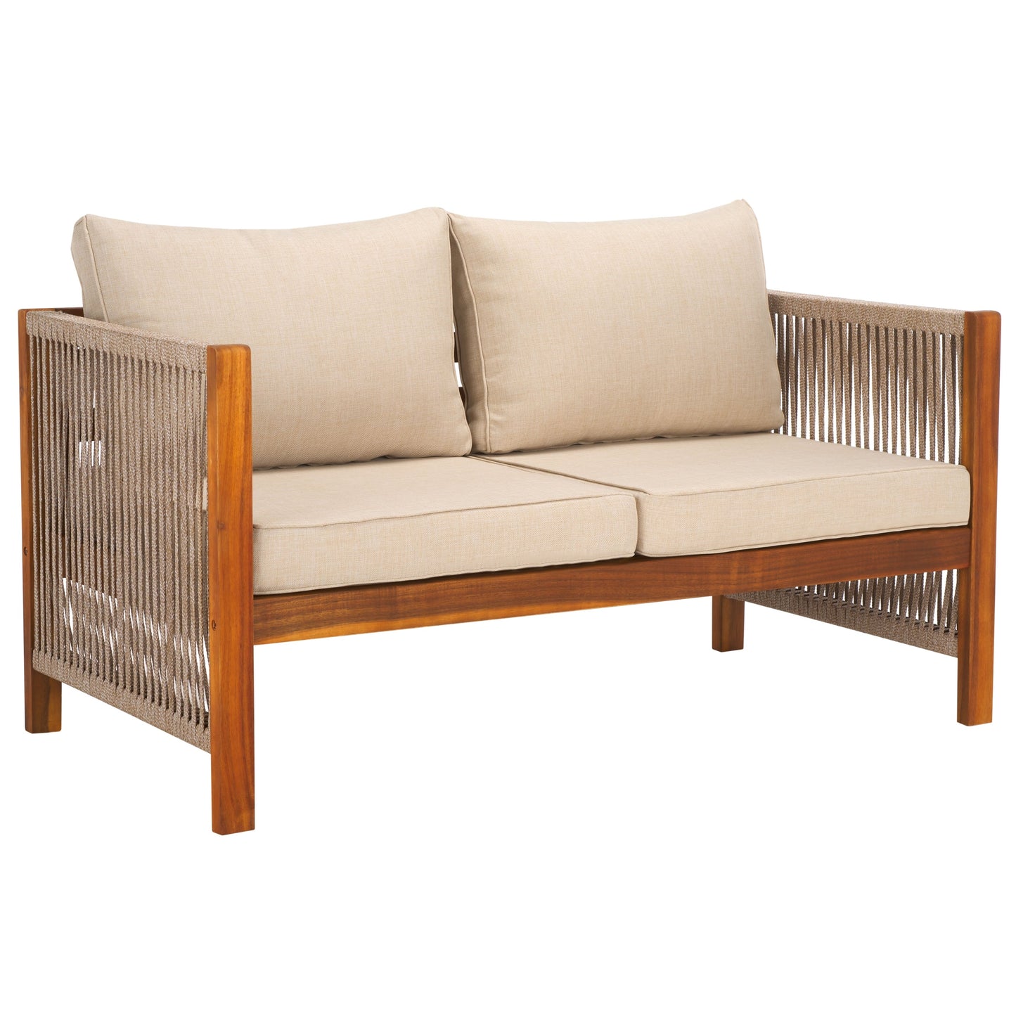 SAFAVIEH Outdoor Patio Furniture Roya 4-Piece Living Set - 52W x 26D x 25H