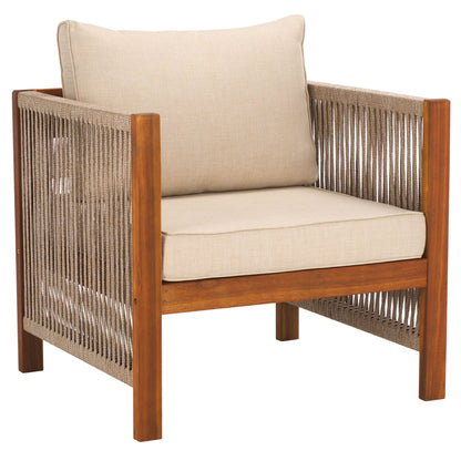 SAFAVIEH Outdoor Patio Furniture Roya 4-Piece Living Set - 52W x 26D x 25H