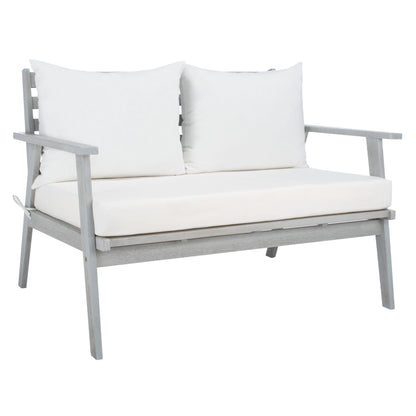 SAFAVIEH Outdoor Lupe 4-Piece Conversation Patio Set - 49W x 31D x 30H