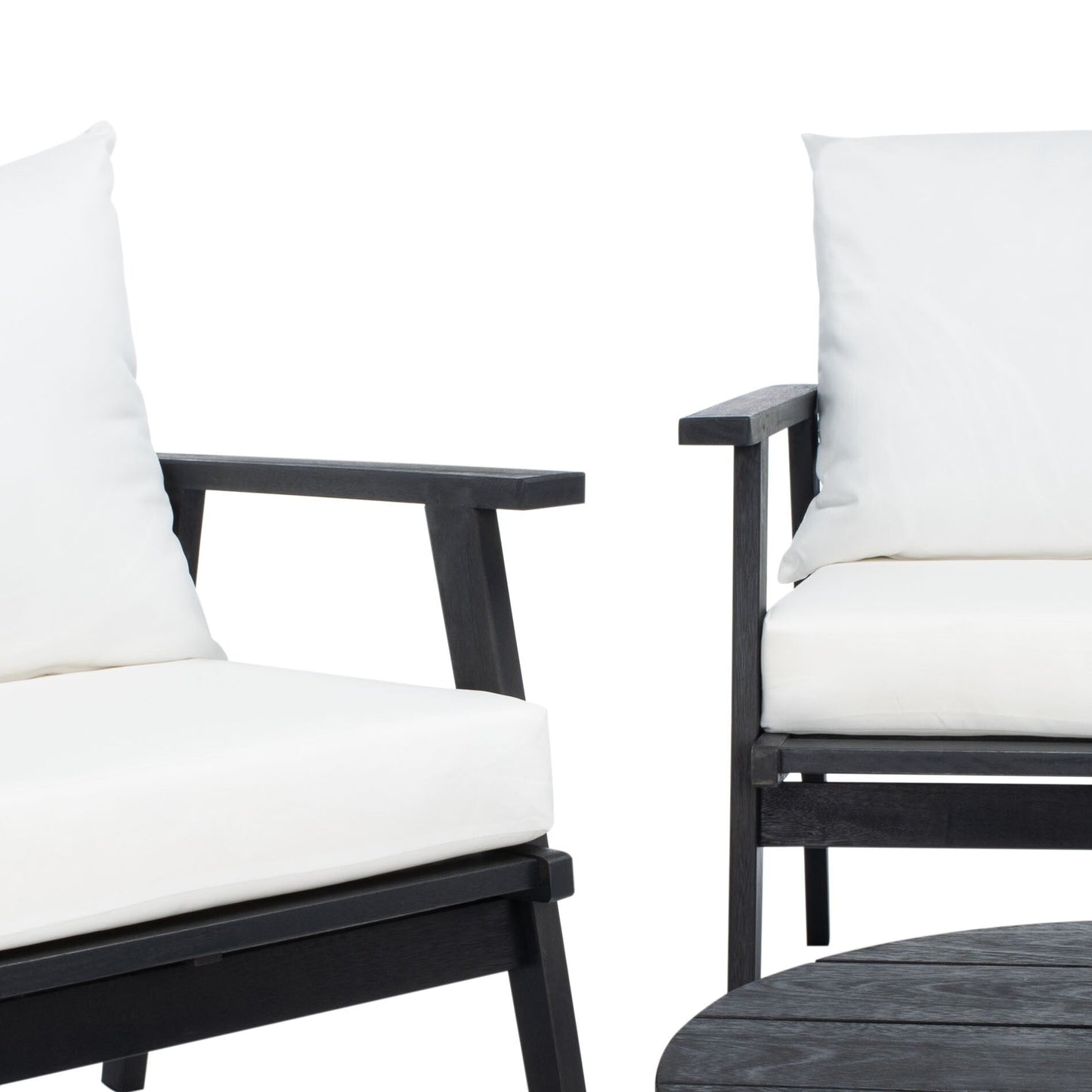 SAFAVIEH Outdoor Lupe 4-Piece Conversation Patio Set - 49W x 31D x 30H