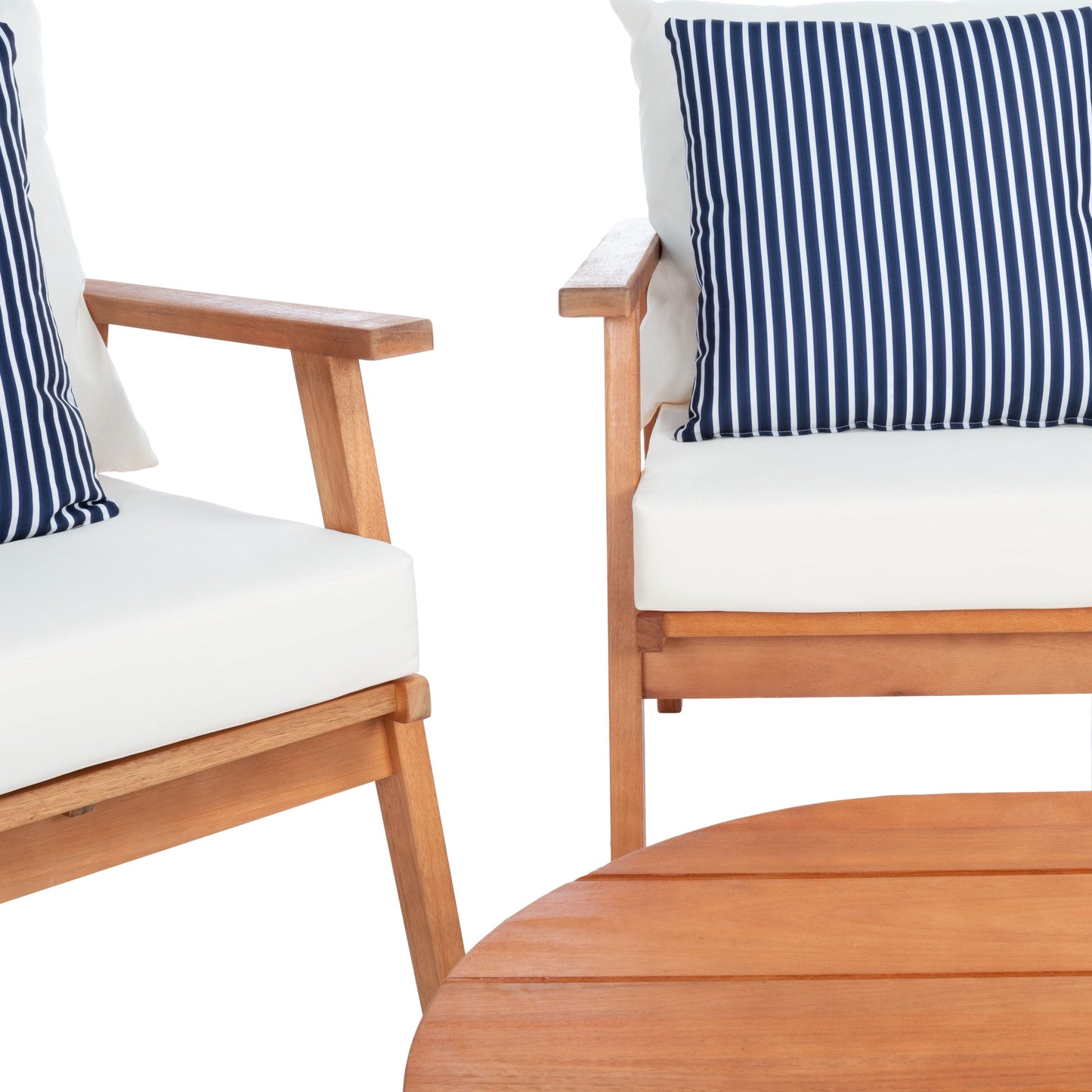 SAFAVIEH Outdoor Lupe 4-Piece Conversation Patio Set - 49W x 31D x 30H