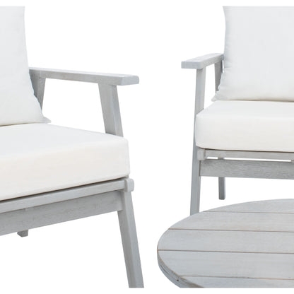 SAFAVIEH Outdoor Lupe 4-Piece Conversation Patio Set - 49W x 31D x 30H