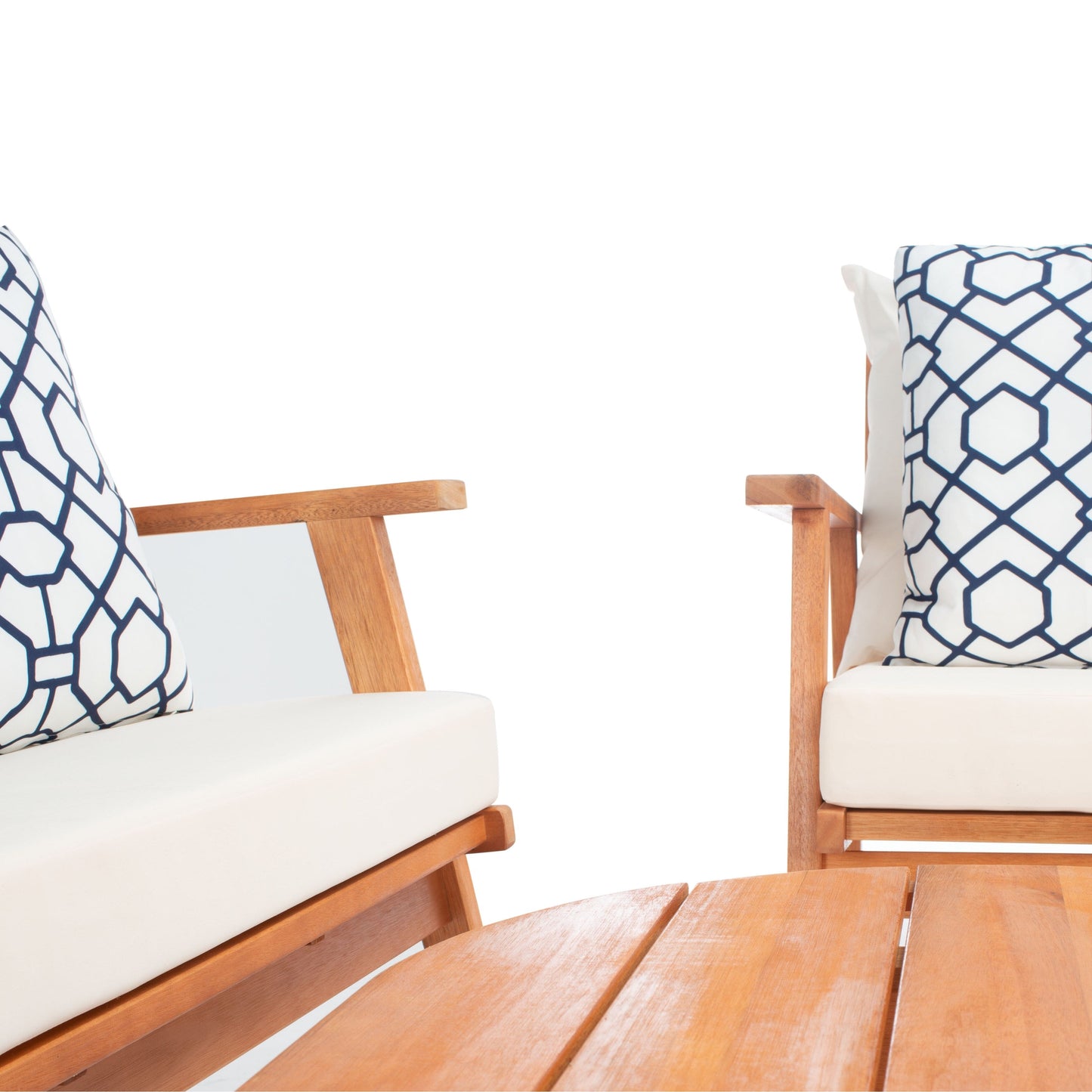 SAFAVIEH Outdoor Lupe 4-Piece Conversation Patio Set - 49W x 31D x 30H