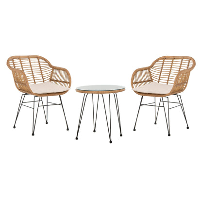 SAFAVIEH Outdoor Montserrat 3-Piece Lounge Set - 22Wx27Dx32H