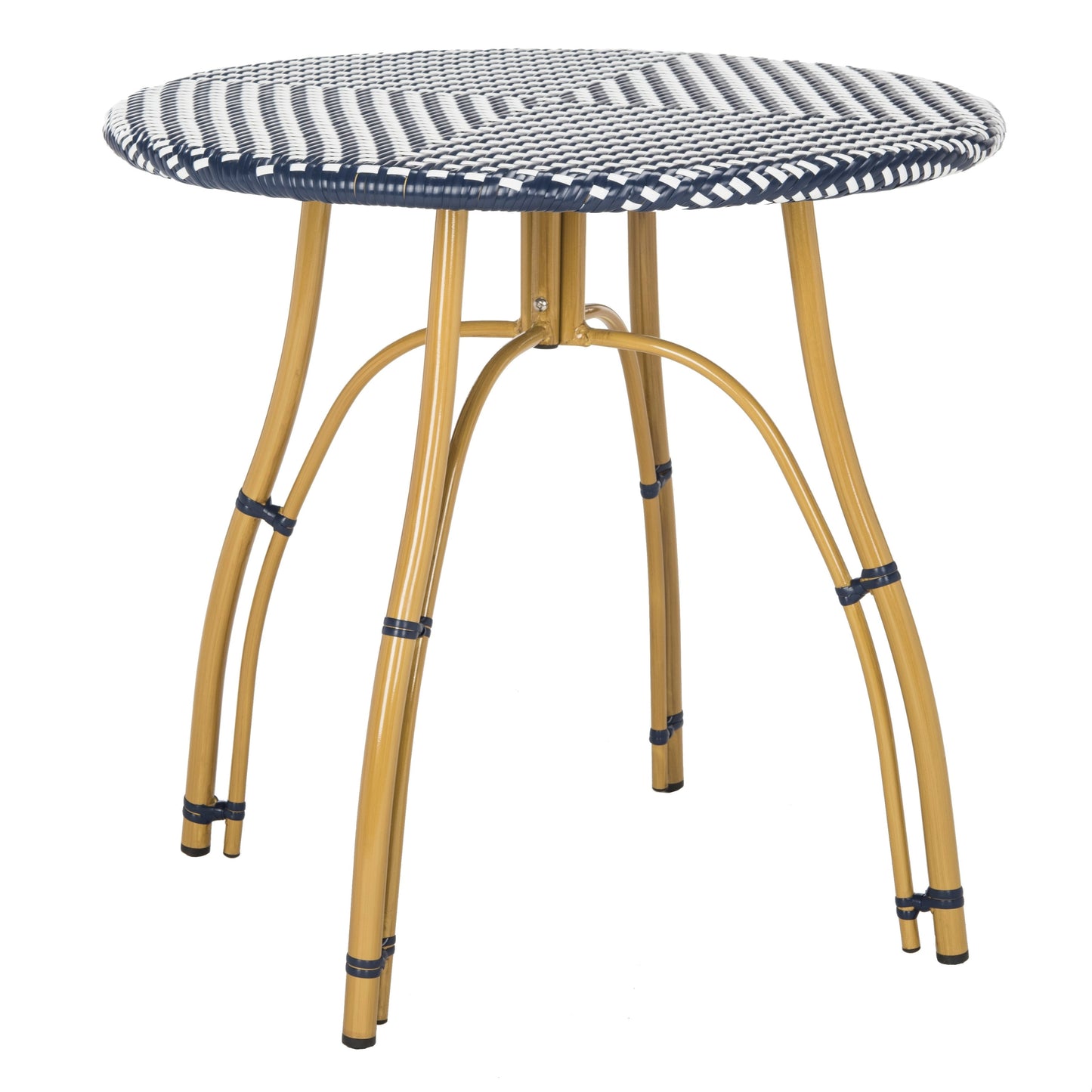 SAFAVIEH Outdoor Myah Rattan Bistro Table - 31.5 W x 31.5 L x 30 H - 32Wx32Dx30H
