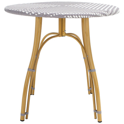 SAFAVIEH Outdoor Myah Rattan Bistro Table - 31.5 W x 31.5 L x 30 H - 32Wx32Dx30H
