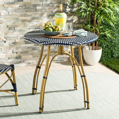 SAFAVIEH Outdoor Myah Rattan Bistro Table - 31.5 W x 31.5 L x 30 H - 32Wx32Dx30H