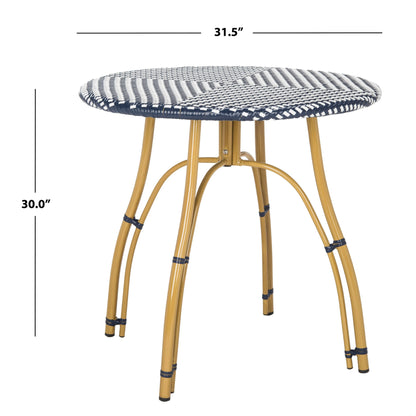SAFAVIEH Outdoor Myah Rattan Bistro Table - 31.5 W x 31.5 L x 30 H - 32Wx32Dx30H