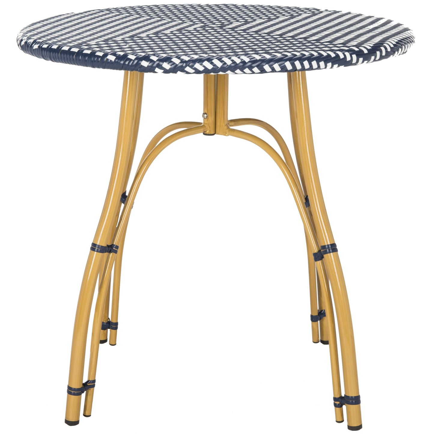 SAFAVIEH Outdoor Myah Rattan Bistro Table - 31.5 W x 31.5 L x 30 H - 32Wx32Dx30H