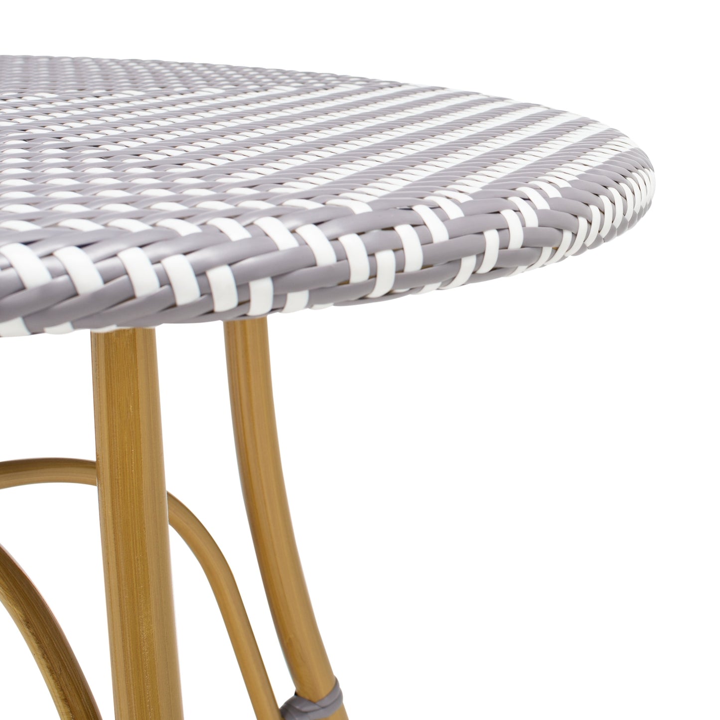 SAFAVIEH Outdoor Myah Rattan Bistro Table - 31.5 W x 31.5 L x 30 H - 32Wx32Dx30H