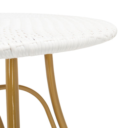 SAFAVIEH Outdoor Myah Rattan Bistro Table - 31.5 W x 31.5 L x 30 H - 32Wx32Dx30H