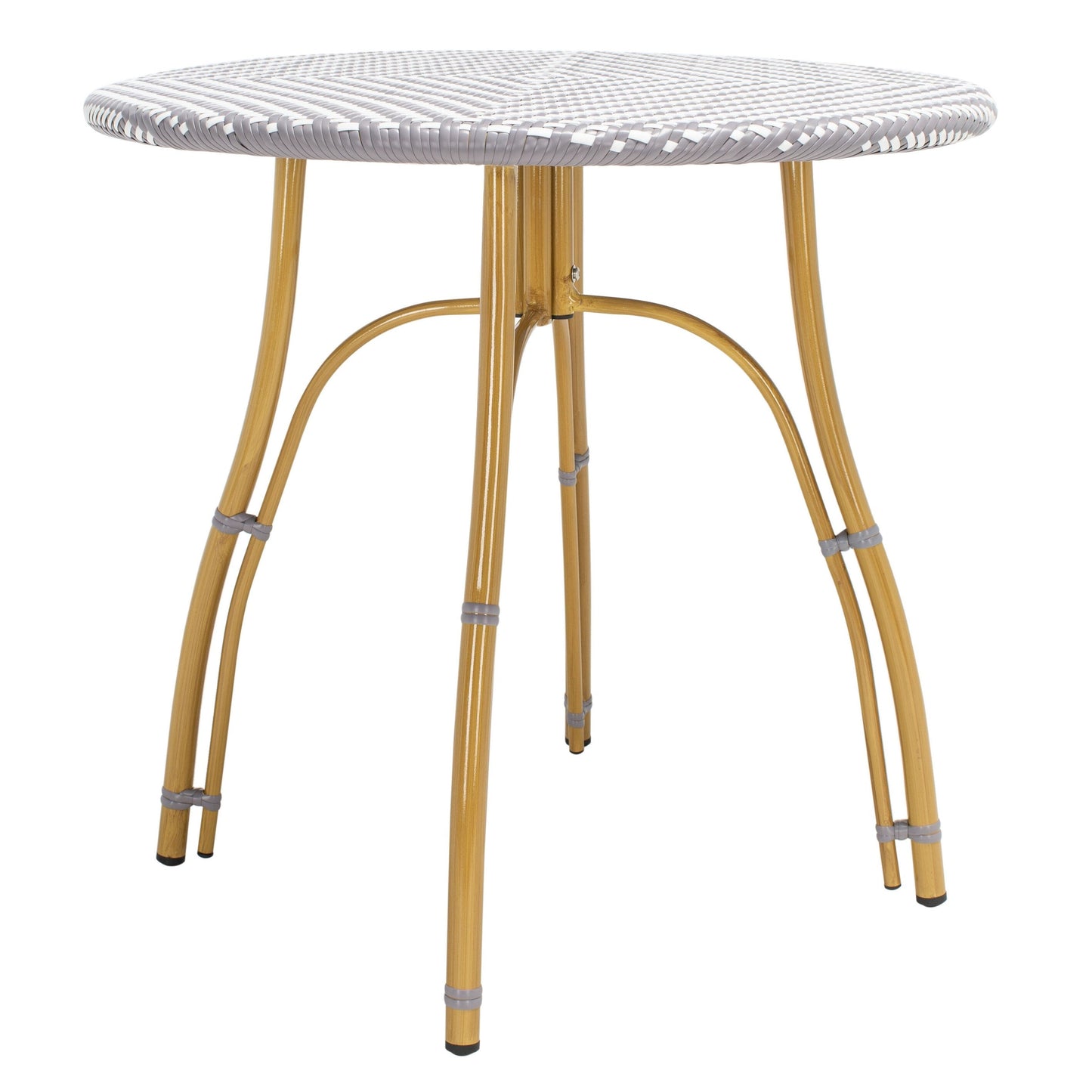 SAFAVIEH Outdoor Myah Rattan Bistro Table - 31.5 W x 31.5 L x 30 H - 32Wx32Dx30H