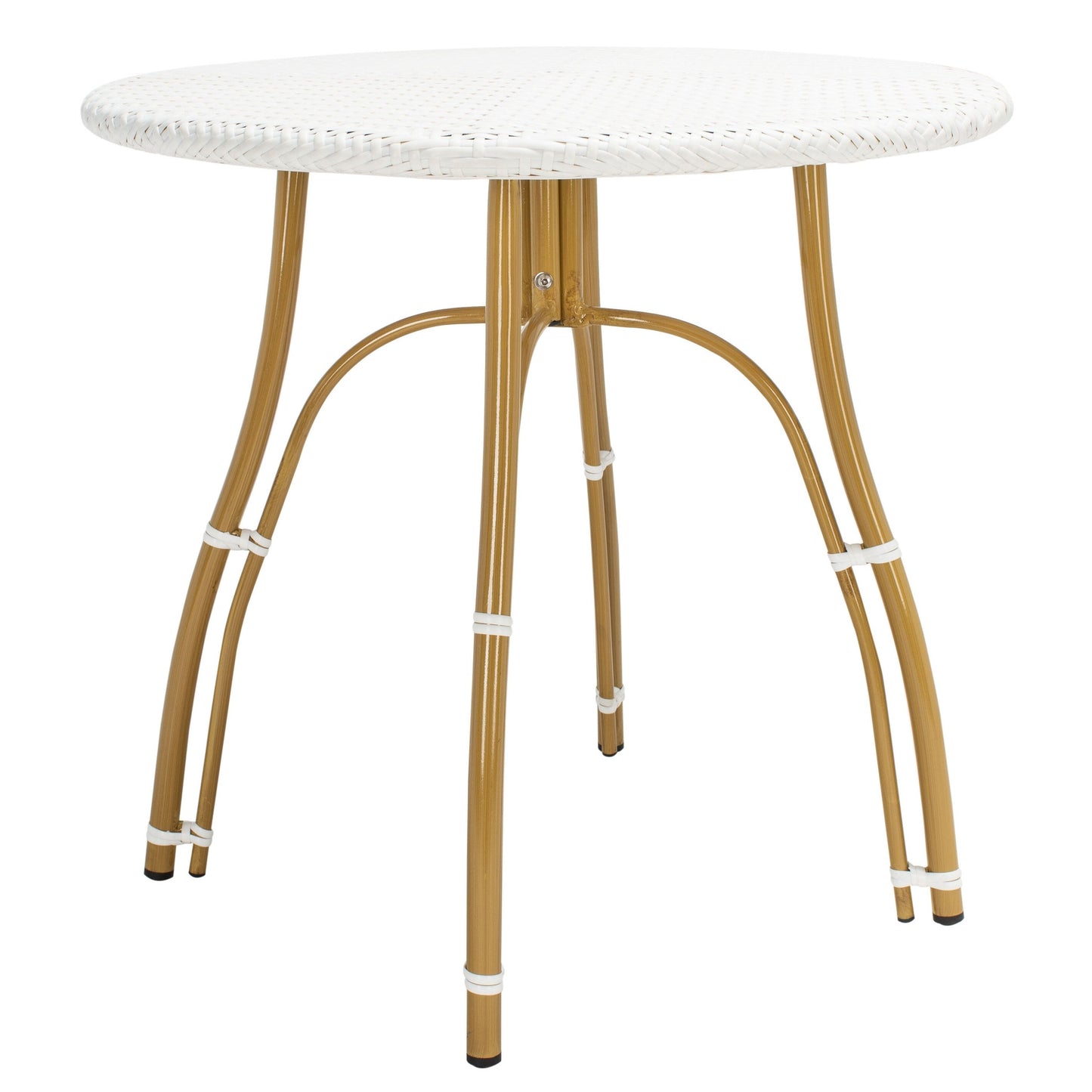 SAFAVIEH Outdoor Myah Rattan Bistro Table - 31.5 W x 31.5 L x 30 H - 32Wx32Dx30H