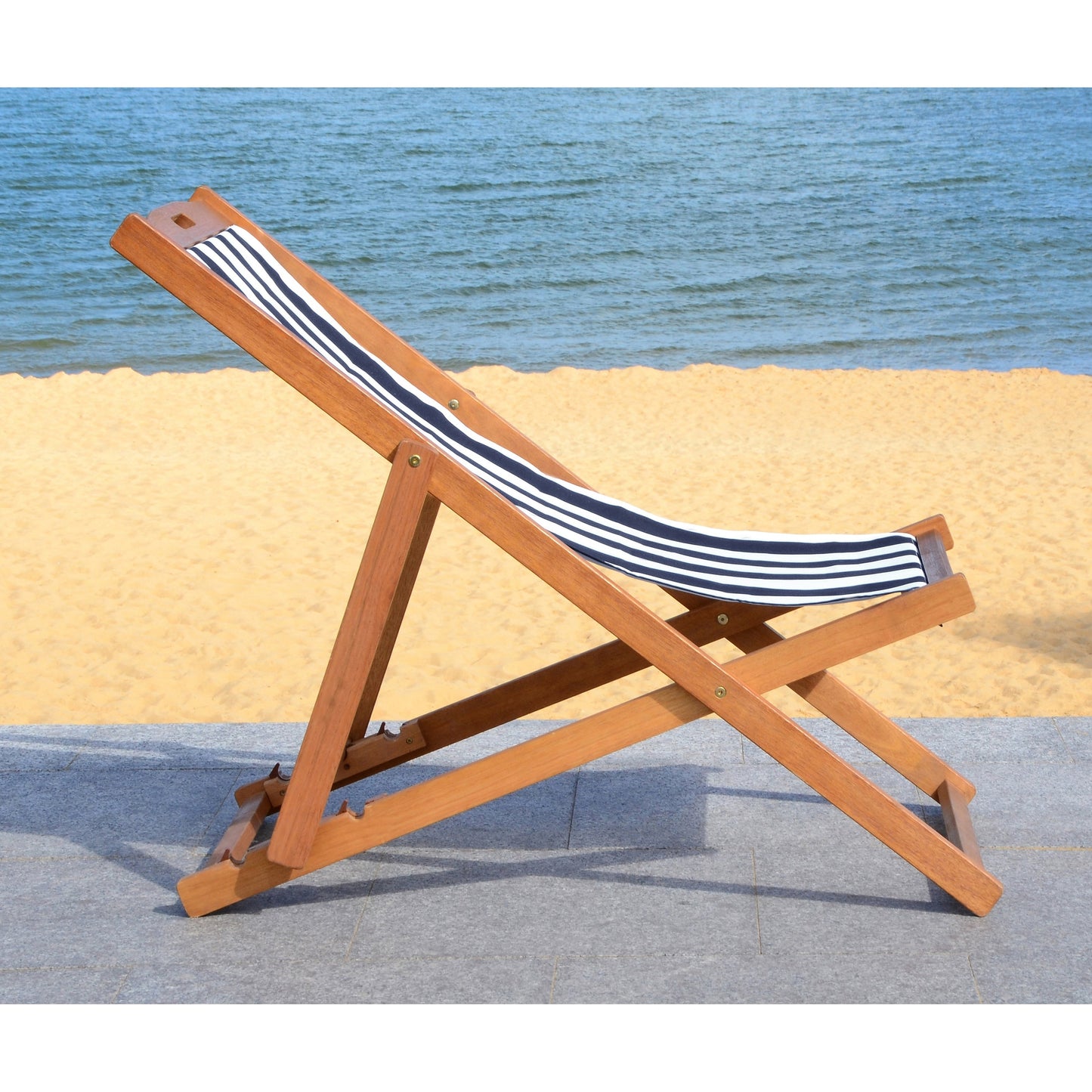 SAFAVIEH Outdoor Natalya Foldable Sling Chair (Set of 2) - 24W x 34D x 41H