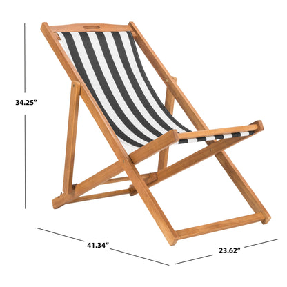 SAFAVIEH Outdoor Natalya Foldable Sling Chair (Set of 2) - 24W x 34D x 41H