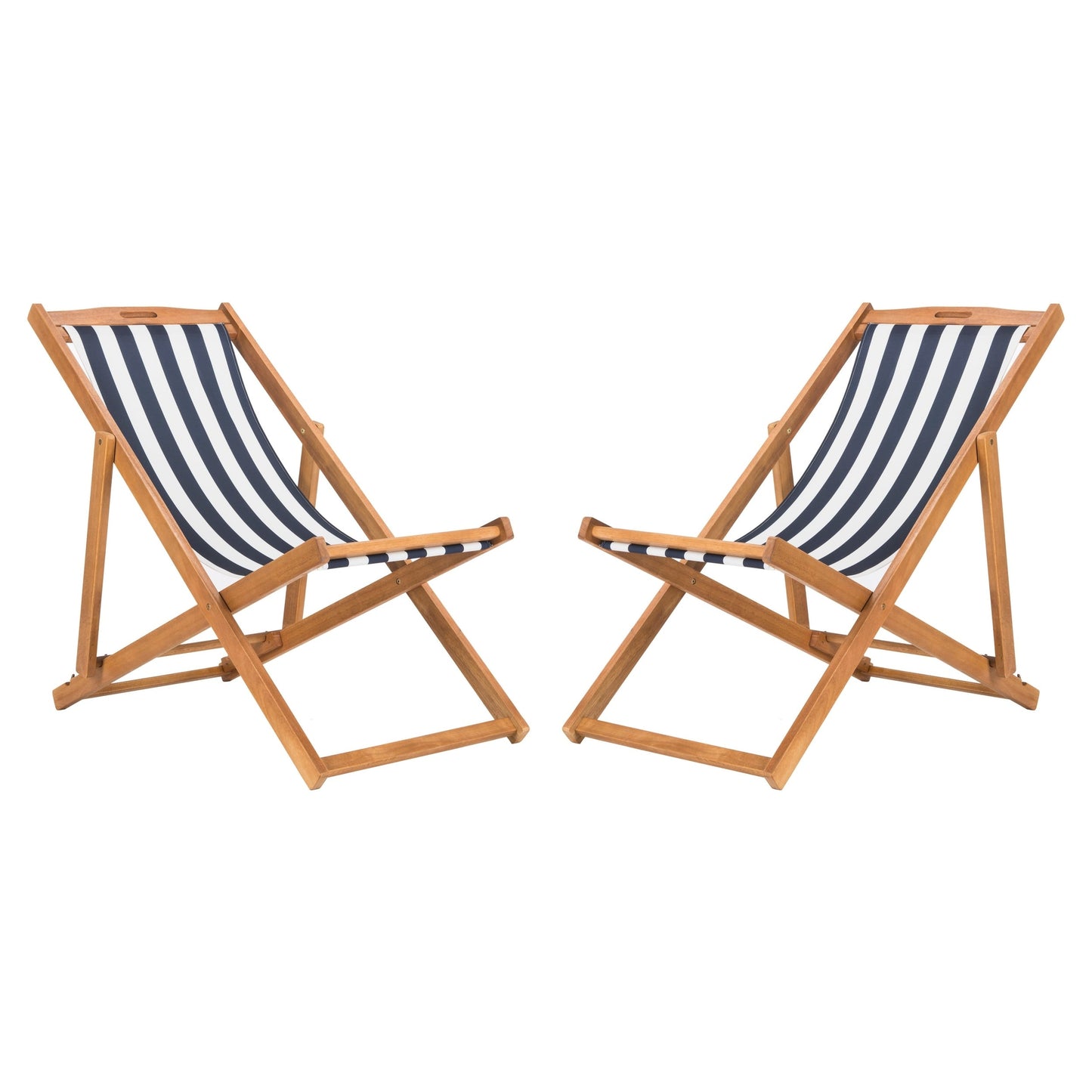 SAFAVIEH Outdoor Natalya Foldable Sling Chair (Set of 2) - 24W x 34D x 41H