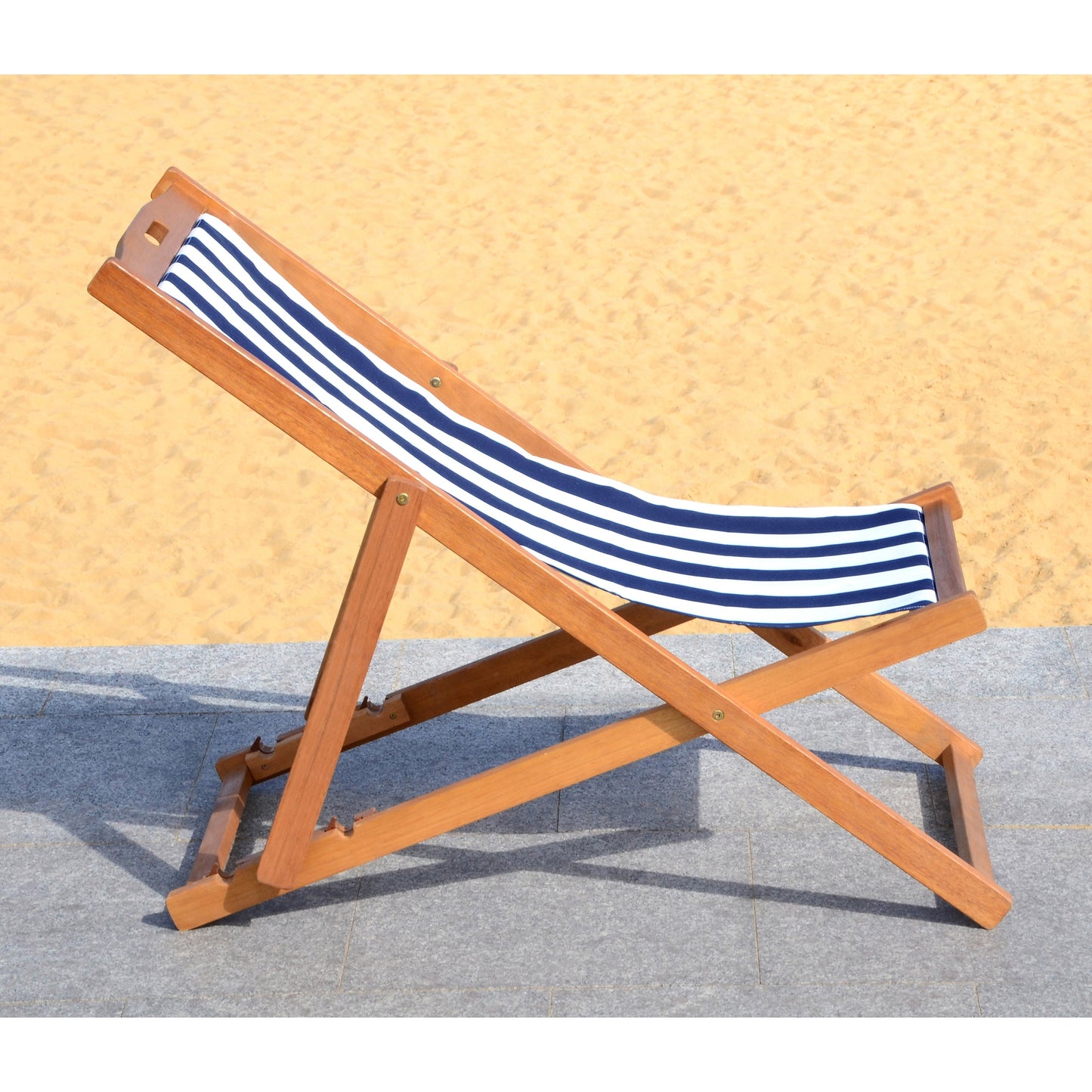SAFAVIEH Outdoor Natalya Foldable Sling Chair (Set of 2) - 24W x 34D x 41H