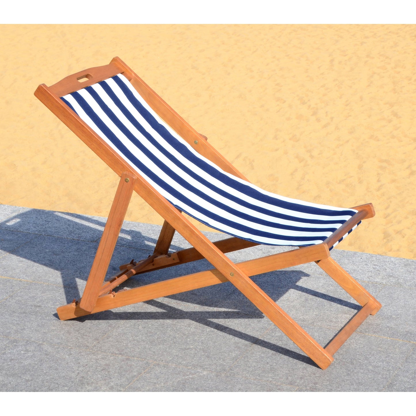 SAFAVIEH Outdoor Natalya Foldable Sling Chair (Set of 2) - 24W x 34D x 41H
