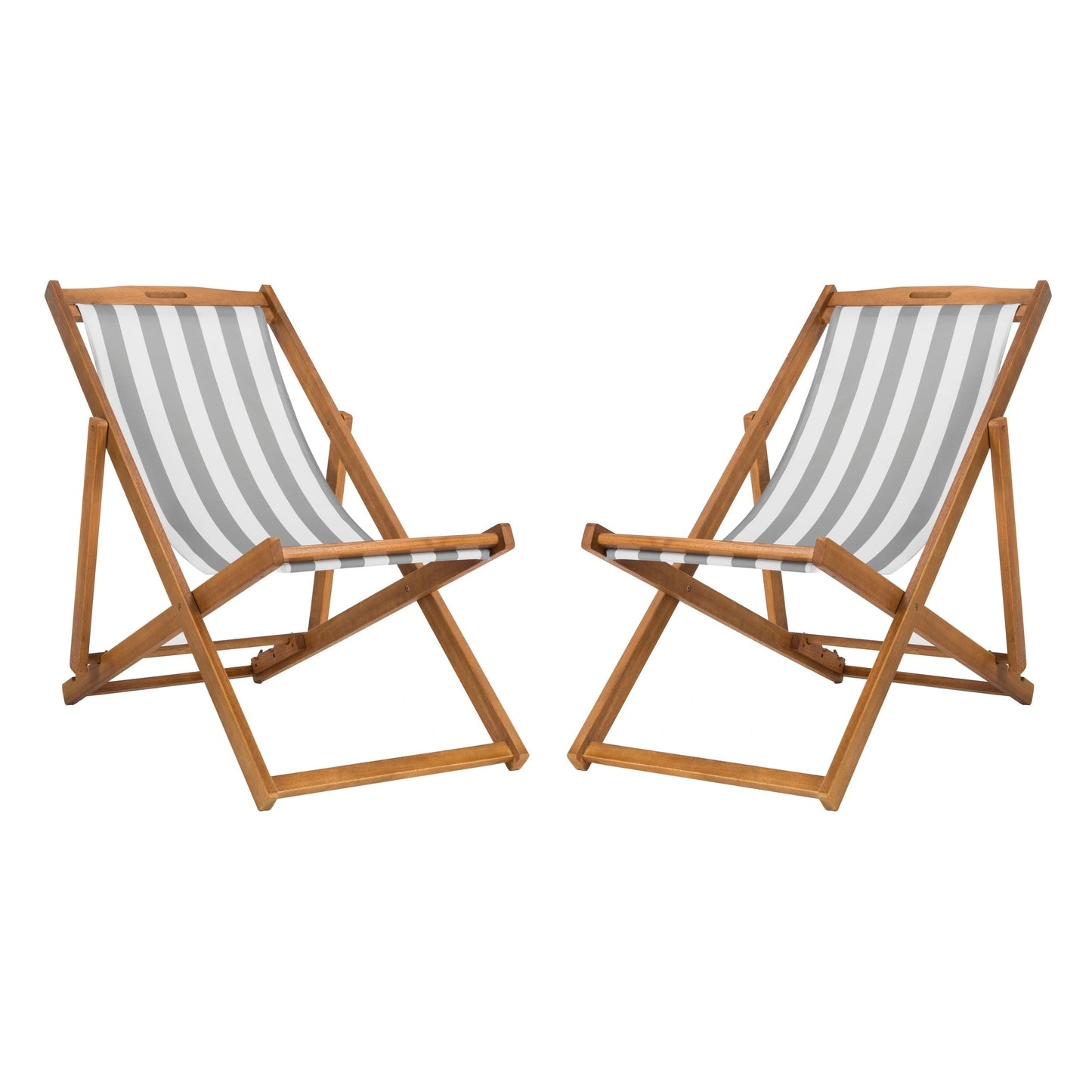 SAFAVIEH Outdoor Natalya Foldable Sling Chair (Set of 2) - 24W x 34D x 41H