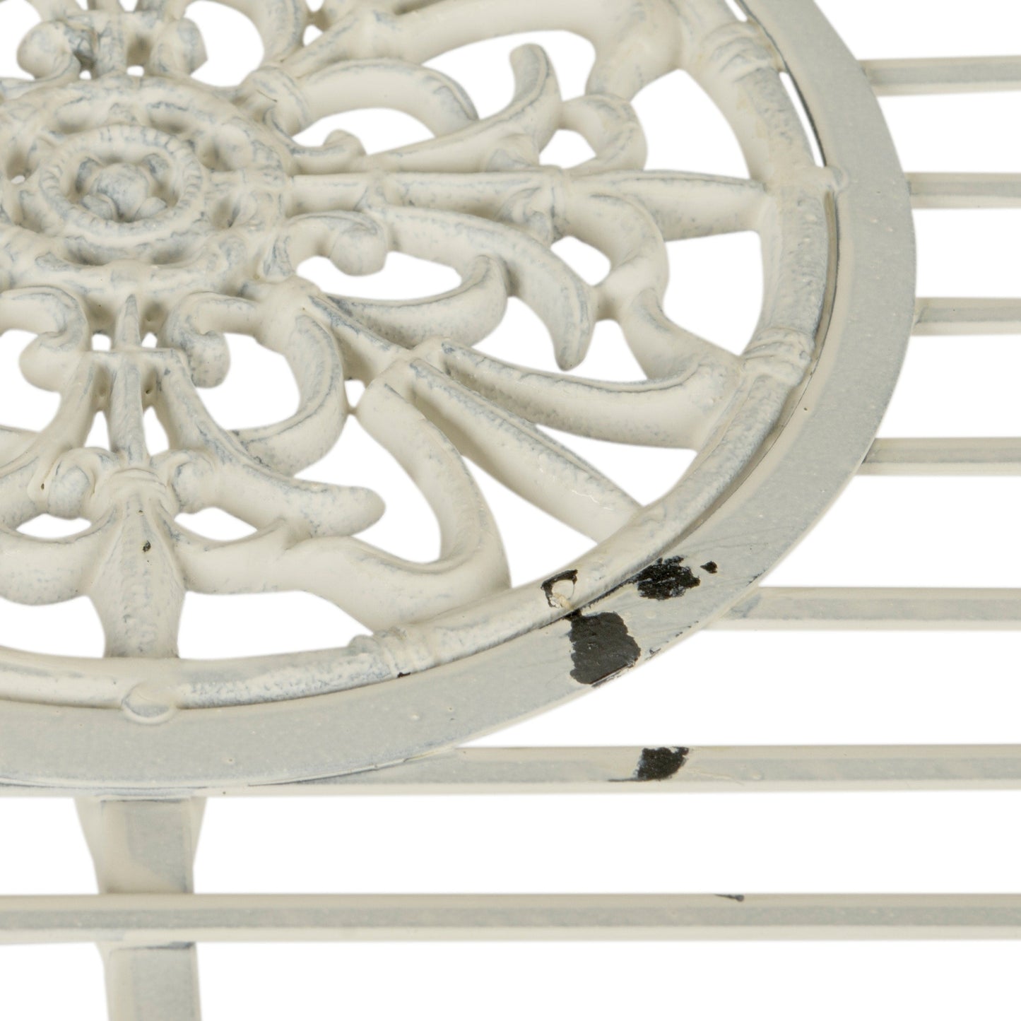 SAFAVIEH Outdoor Nyasia Victorian Scroll Iron 4-Piece Patio Set - 45W x 39D x 22H