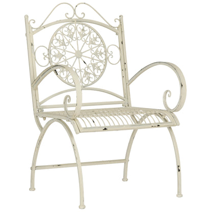 SAFAVIEH Outdoor Nyasia Victorian Scroll Iron 4-Piece Patio Set - 45W x 39D x 22H