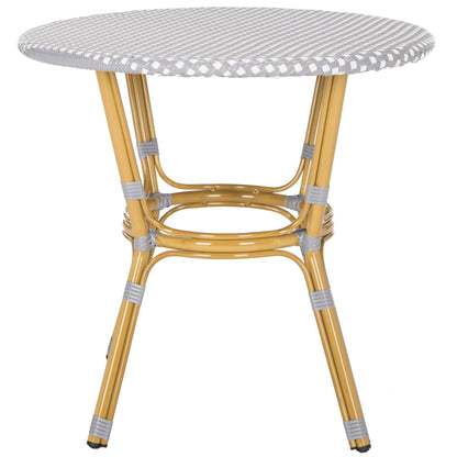 SAFAVIEH Outdoor Reanna Rattan Bistro Table (Fully Assembled) - 32Wx32Dx30H