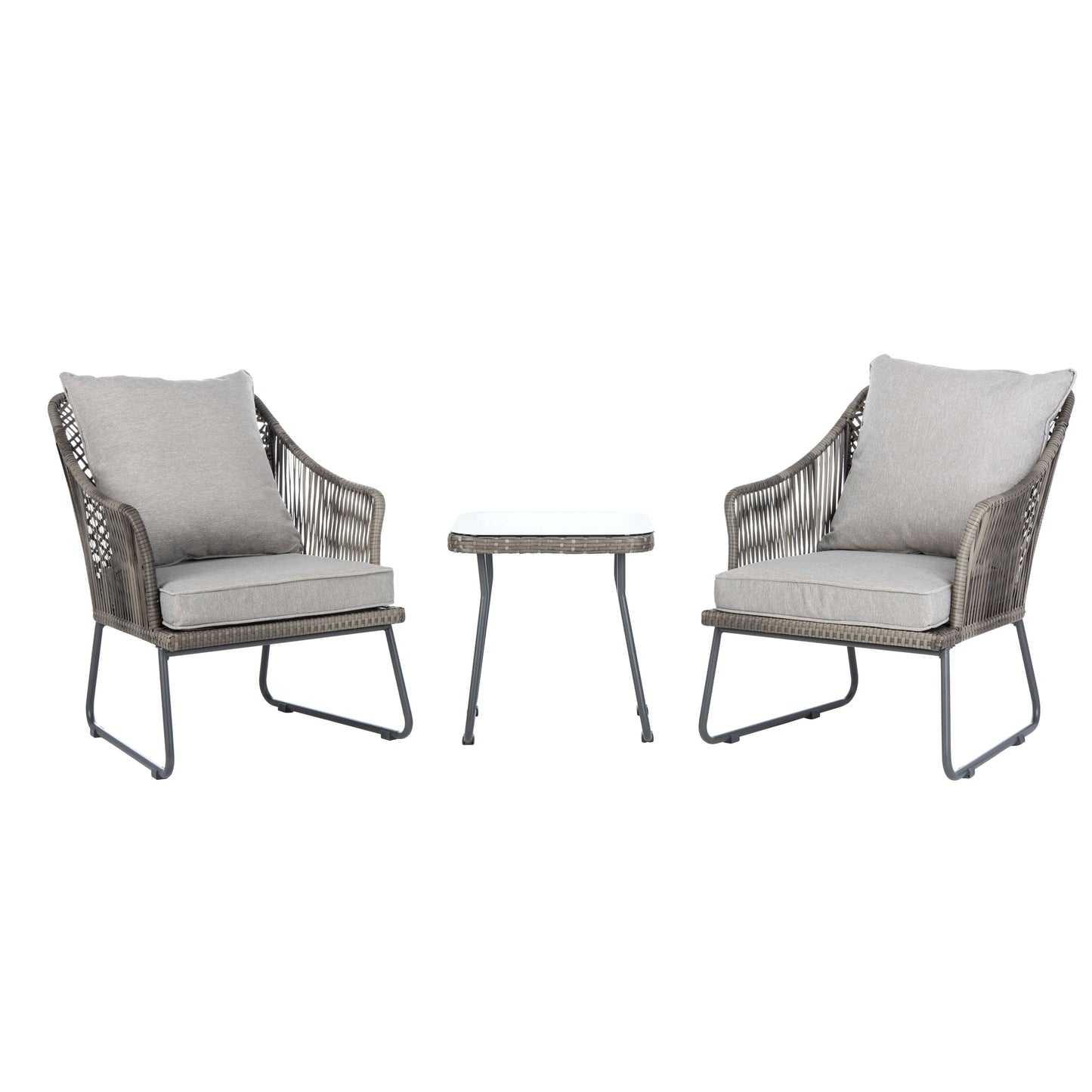 SAFAVIEH Outdoor Rihanna 3-Piece Lounge Set - 19Wx19Dx19H