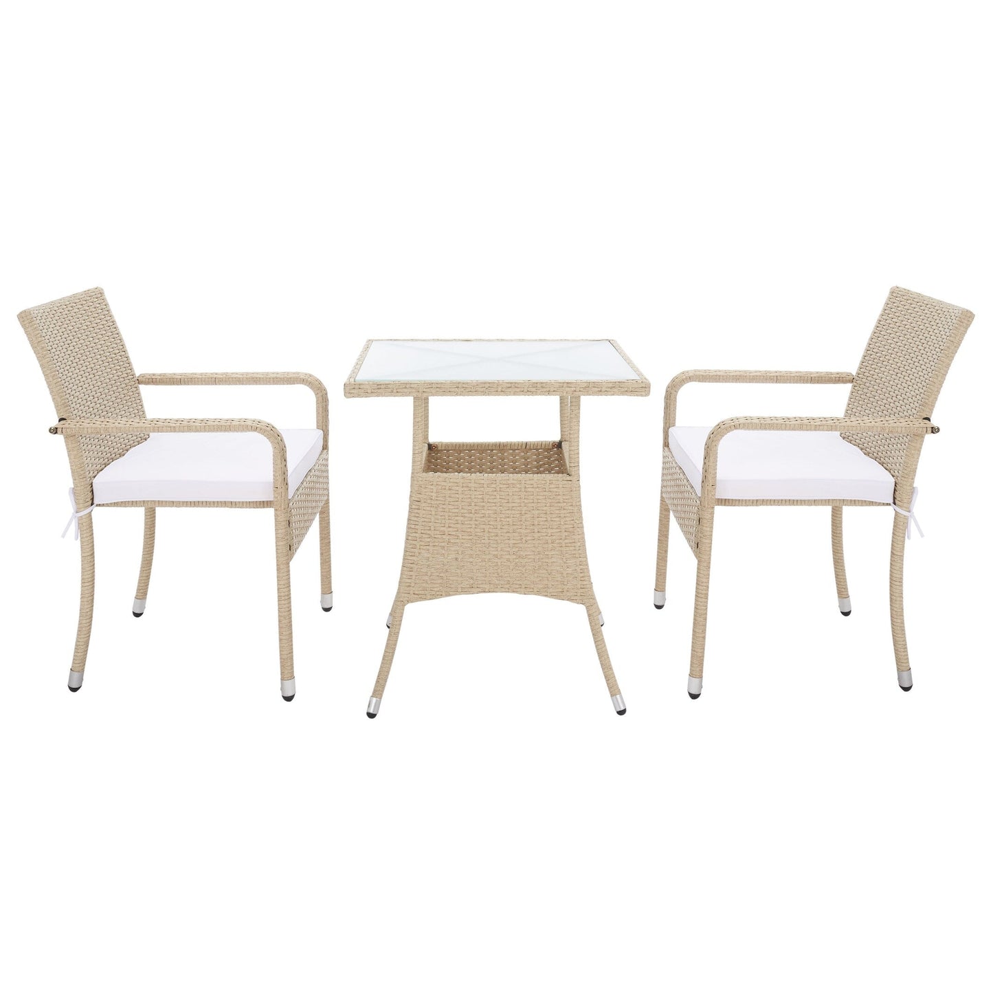 SAFAVIEH Outdoor Sheva 3-Piece Bistro Set - 24Wx24Dx33H