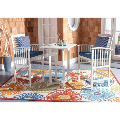 SAFAVIEH Outdoor Sheyla 3-Piece Bar Height Bistro Set - 28Wx28Dx40H
