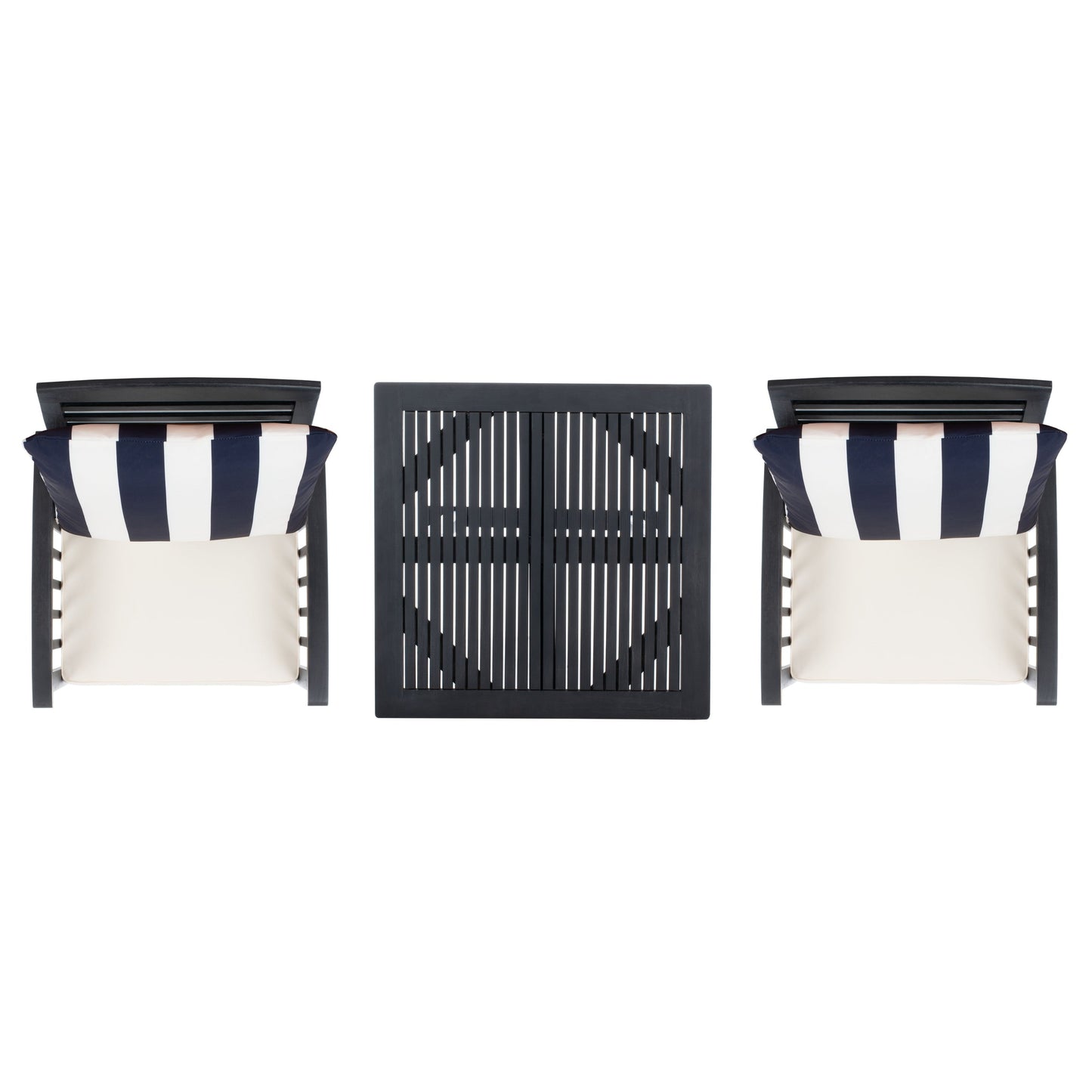 SAFAVIEH Outdoor Sheyla 3-Piece Bar Height Bistro Set - 28Wx28Dx40H