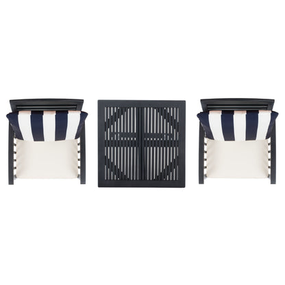 SAFAVIEH Outdoor Sheyla 3-Piece Bar Height Bistro Set - 28Wx28Dx40H