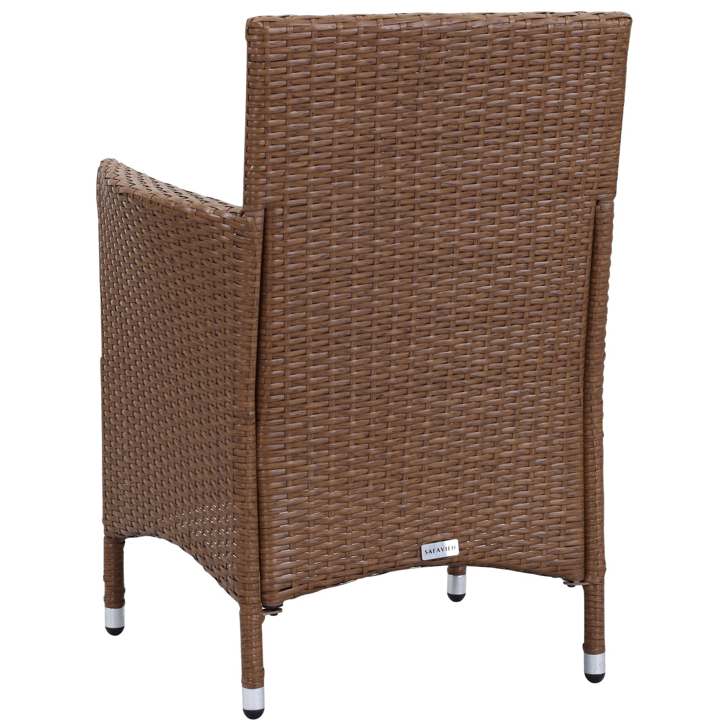 SAFAVIEH Outdoor Simka Brown/ Sand Patio Set (4-Piece) - 43W x 34D x 23H