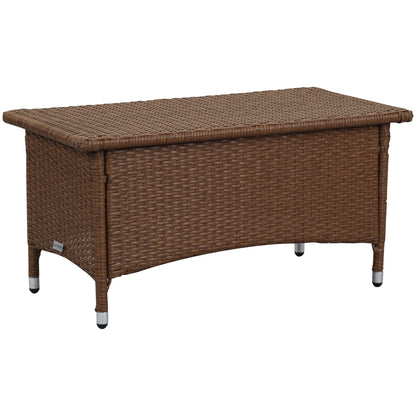 SAFAVIEH Outdoor Simka Brown/ Sand Patio Set (4-Piece) - 43W x 34D x 23H