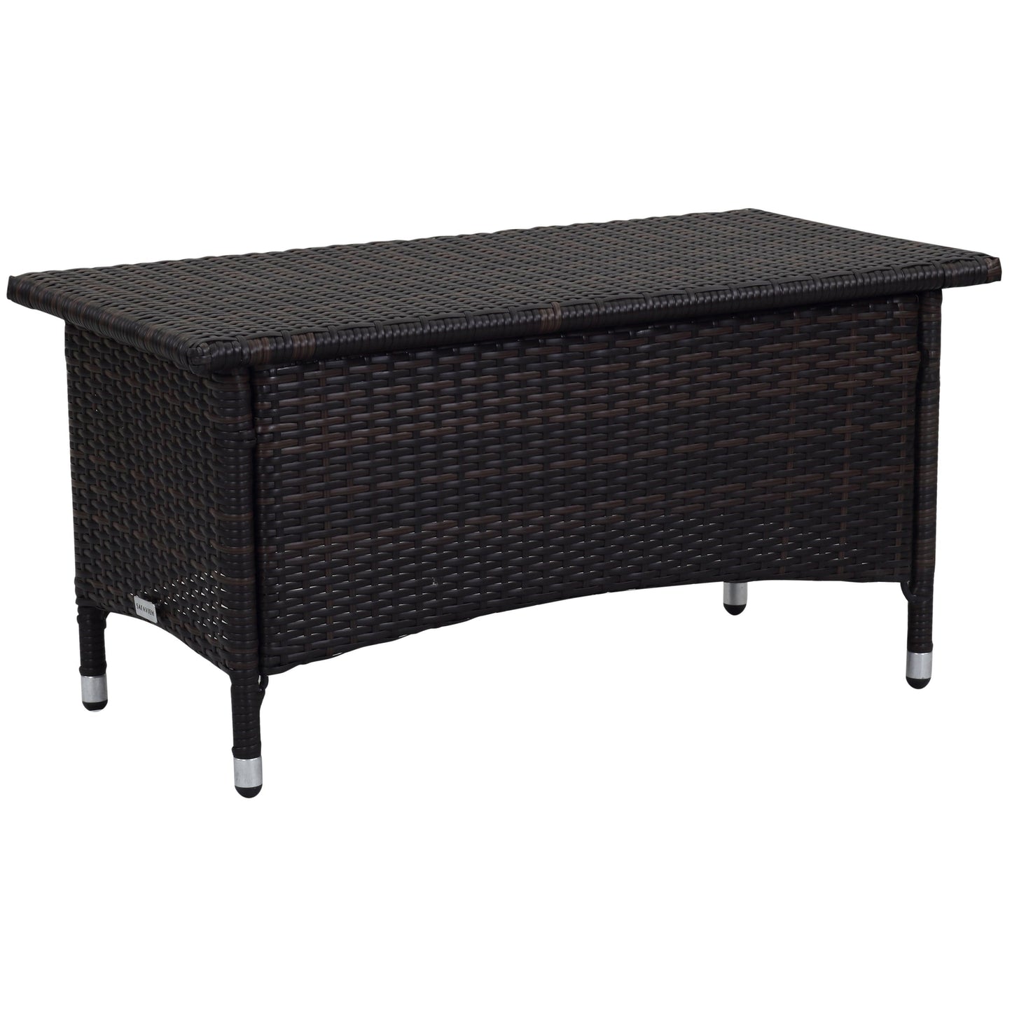 SAFAVIEH Outdoor Simka Brown/ Sand Patio Set (4-Piece) - 43W x 34D x 23H