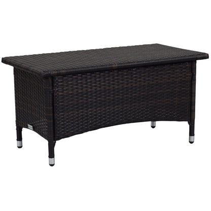 SAFAVIEH Outdoor Simka Brown/ Sand Patio Set (4-Piece) - 43W x 34D x 23H