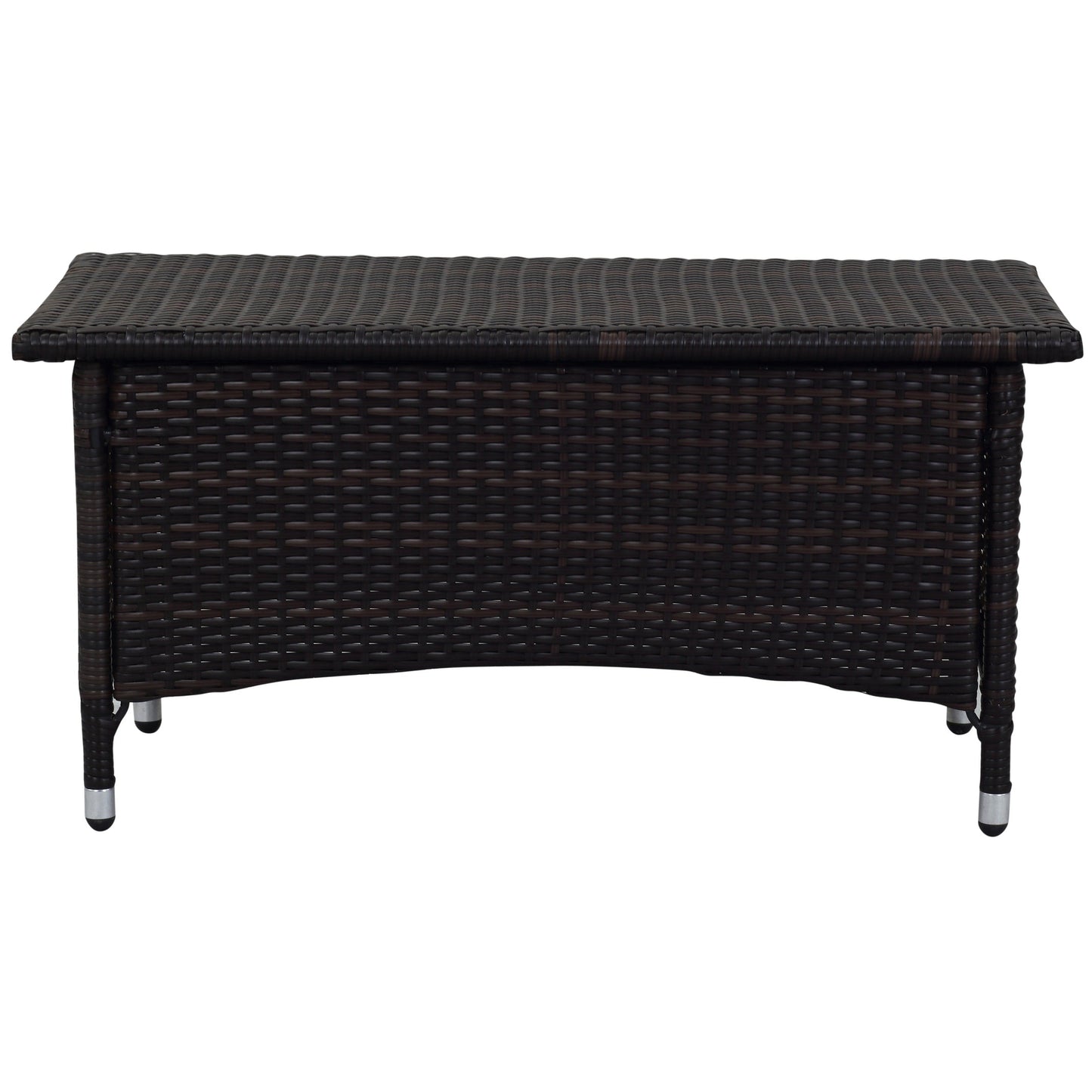 SAFAVIEH Outdoor Simka Brown/ Sand Patio Set (4-Piece) - 43W x 34D x 23H