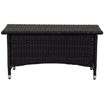 SAFAVIEH Outdoor Simka Brown/ Sand Patio Set (4-Piece) - 43W x 34D x 23H