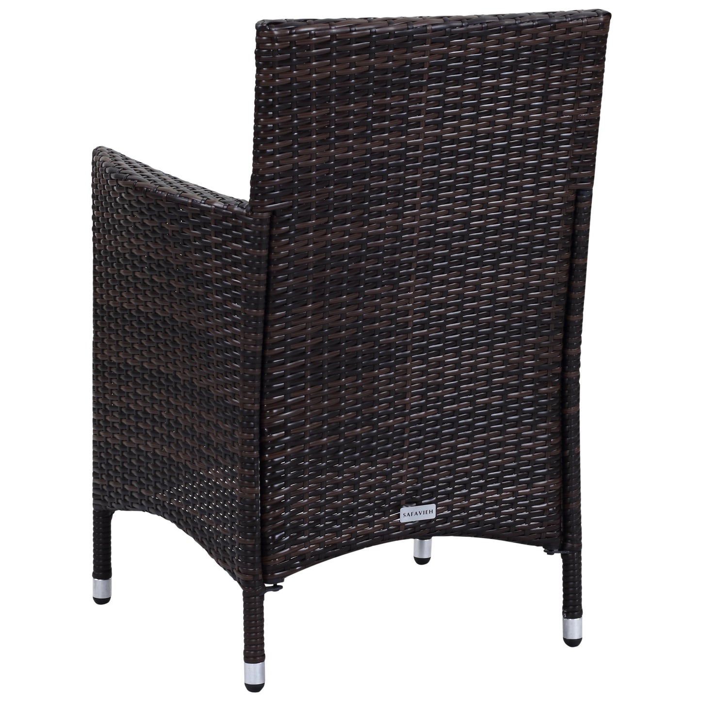 SAFAVIEH Outdoor Simka Brown/ Sand Patio Set (4-Piece) - 43W x 34D x 23H