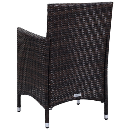 SAFAVIEH Outdoor Simka Brown/ Sand Patio Set (4-Piece) - 43W x 34D x 23H