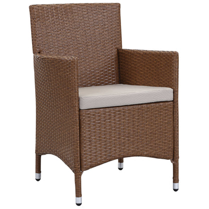 SAFAVIEH Outdoor Simka Brown/ Sand Patio Set (4-Piece) - 43W x 34D x 23H